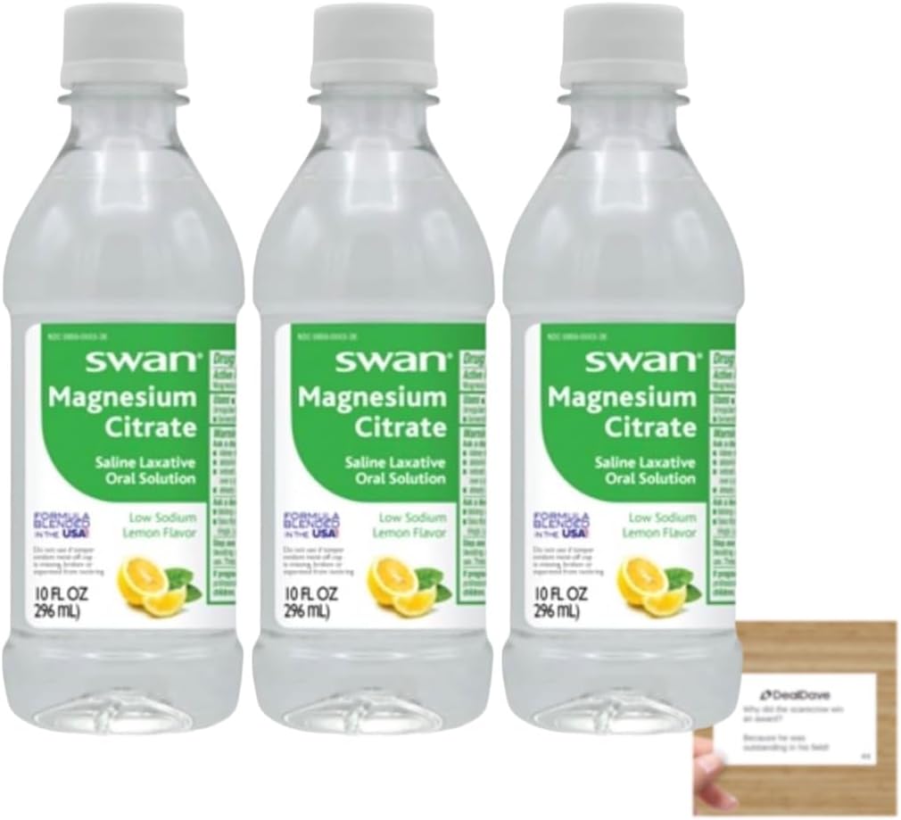 Deal Dave - Swan Solução Oral de Citrato de Magnésio de Limão 300 ml, (3 Unidades) Oferta Dave Card