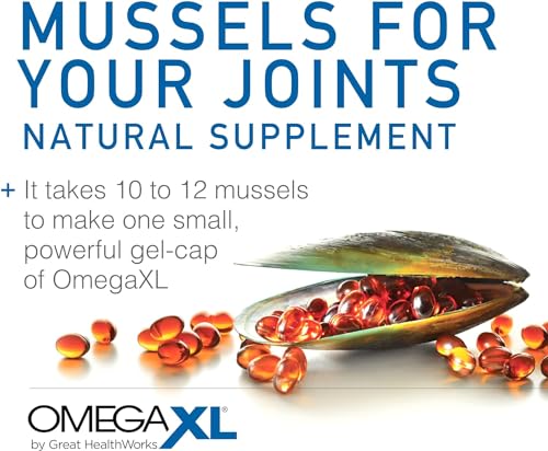Generic - Omega XL – Suporte Articular Natural, Óleo de Mexilhão de Lábios Verdes, Cápsulas Soft Gel, Livre de Medicamentos, 120 Unidades