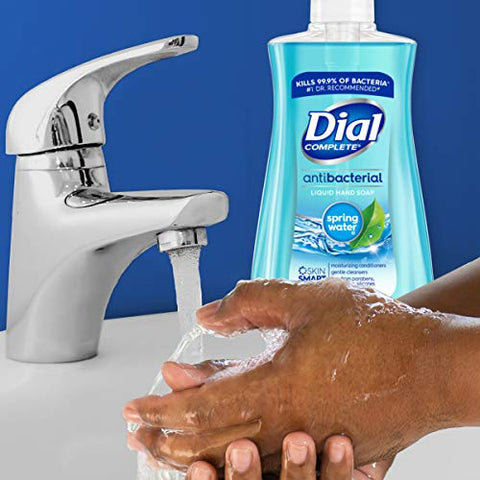 Sabonete Líquido Antibacteriano Dial Água de Nascente 221ml, Azul, 12 Unidades