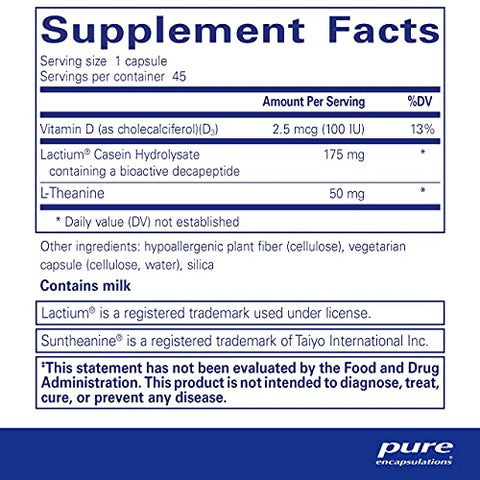 Sereniten Plus | Suporte para Estresse Ocasional e Sono Repousante* | 45 Cápsulas - Pure Encapsulations