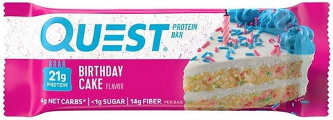 J&L Supply - JL Supply Quest Keto Barras de Café da Manhã Sortidas – Bolo de Aniversário, Muffin de Mirtilo, Aveia com Gotas de Chocolate, Massa de Biscoito com Gotas de Chocolate – Barras Proteicas com Baixo Teor de Açúcar, Sem Glúten (12…)