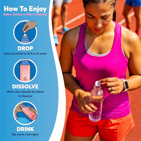 Sport: Tabletes de Bebida Eletrolítica, Embalagem com 6 Sabores, 10 Unidades Cada, Total de 60 Unidades - Nuun
