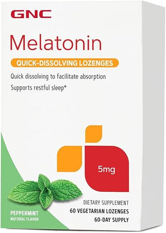 Melatonina Pastilhas de Dissolução Rápida 5 mg – 60 Pastilhas (60 Porções) - GNC