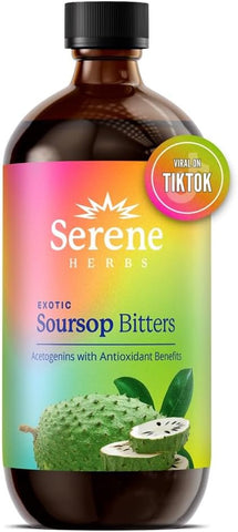 Serene herbs - Bitter de Graviola Líquido com Folhas de Graviola para Saúde Intestinal – 100ml