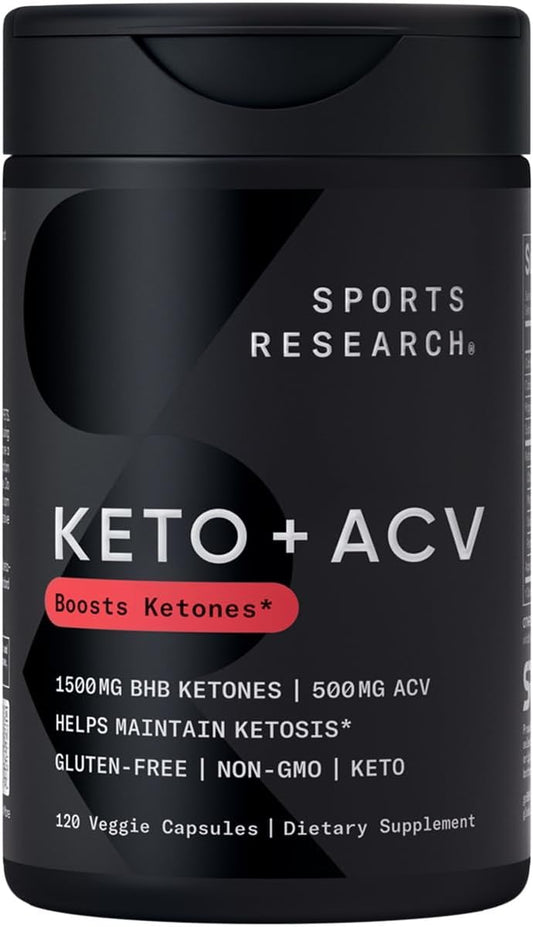 Keto Plus ACV Capsules – Suporte para dieta com 500mg de Vinagre de Maçã - Sports Research