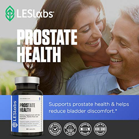 Prostate Health – Suporte para Próstata, Saúde do Trato Urinário, Menos Visitas ao Banheiro - LES Labs