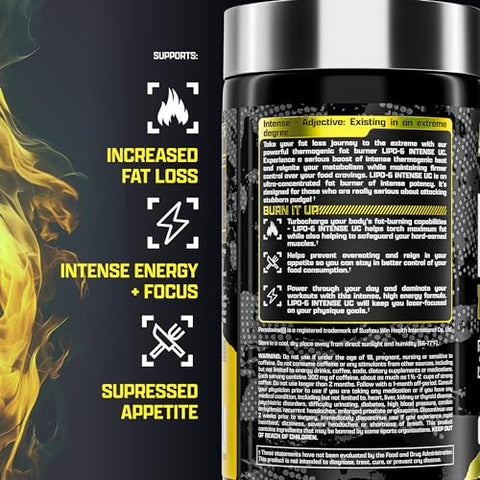 Lipo6 Black Intense Ultra Concentrate Queimador de Gordura Termogênico | Perda de Peso | 60 Cápsulas - Nutrex Research