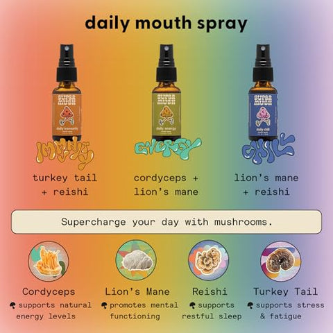 Daily Spray (Pacote Trio) – Energia Diária, Relaxamento – 100ml - SuperMush