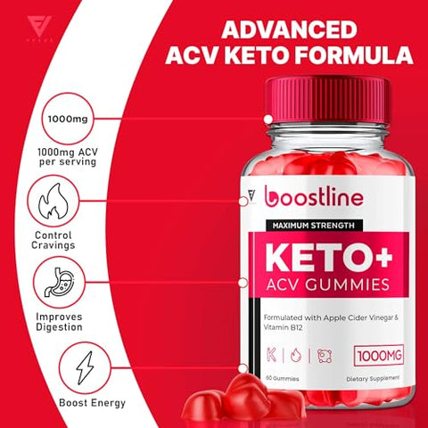 Fyvus - (3 Pacotes) Gomas Boostline Keto Plus ACV, Gomas Boost Line Keto ACV Avançadas com Vinagre de Maçã 1000MG Suplemento Vitamínico para Mulheres e Homens, Boostline Keto ACV Máxima Potência (180…)