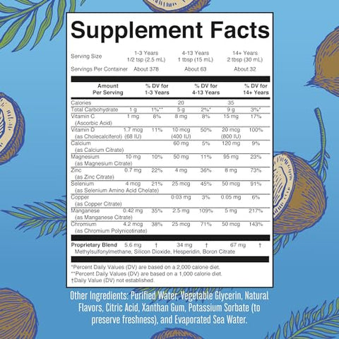 MaryRuth Organics - Suplemento Noturno Líquido Multimineral para Dormir | Sem Açúcar | Magnésio de Citrato Calmante para o Sono | SEM Melatonina | Cálcio Magnésio Zinco | Disponível em 4 Sabores | Vegano | Sem Glúten