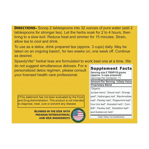 Chá Herbal LifeBoost para Rins e Bexiga, Orgânico Certificado USDA, Limpeza Natural - SpeedyVite