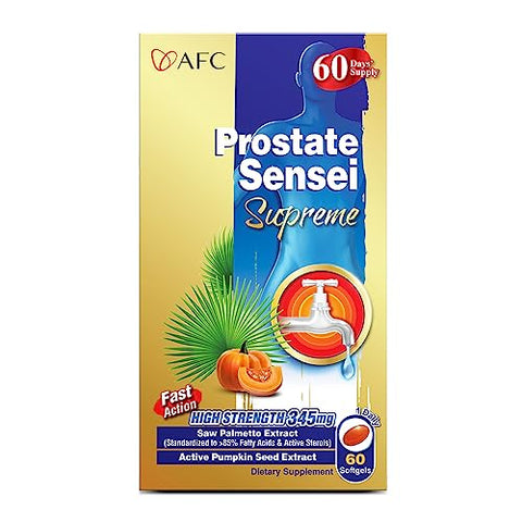 Japan Prostate Sensei Supreme – Saw Palmetto com >85% de Ácidos Graxos – 60 cápsulas - AFC
