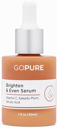 Actives Serum Vitamina C – Clareador com Vitamina C e Ácido Ferúlico, Hidratação Facial e Benefícios Anti-Envelhecimento, Melhora a Descoloração da Pele e Reduz Visivelmente - goPure