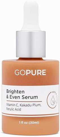 Actives Serum Vitamina C – Clareador com Vitamina C e Ácido Ferúlico, Hidratação Facial e Benefícios Anti-Envelhecimento, Melhora a Descoloração da Pele e Reduz Visivelmente - goPure