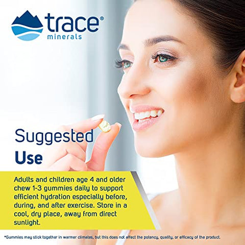 Gomas de Eletrólitos Stamina | Aumente Energia, Resistência, Resistência Muscular e Hidratação | Vegano | Limão Lima | 90 Unidades (30 Porções) - Trace Minerals