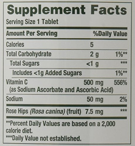Nature's Bounty - Nature’s Bounty Vitamina C com Rose HIPS USP, 500 mg, Comprimidos Mastigáveis, Sabor Laranja, 90 Unidades, Pacote com 2 – Compre Agora!