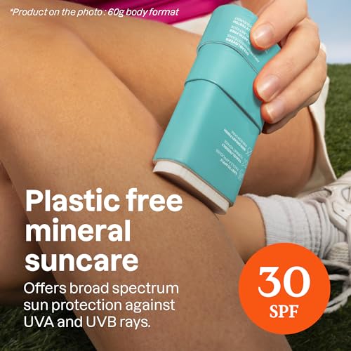 Protetor Solar Mineral ATTITUDE Stick com Óxido de Zinco, FPS 30, Verificado pelo EWG, Livre de Plástico, Proteção UVA/UVB de Amplo Espectro, Testado Dermatologicamente, Vegano, Sem Fragrância, 60g