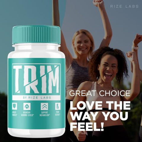 rize labs - Trim Capsulas para Perda de Peso Avançada, Especialmente Formuladas para a Fase de Corte e Escultura, Avaliações do Trim (60 Cápsulas)