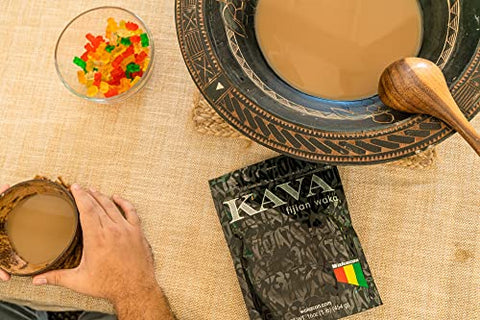 Wakacon - Kava Waka em Pó – Autêntico, Nobre Pó de Raiz de Kava de Fiji – Premium, Sustentável, 16g