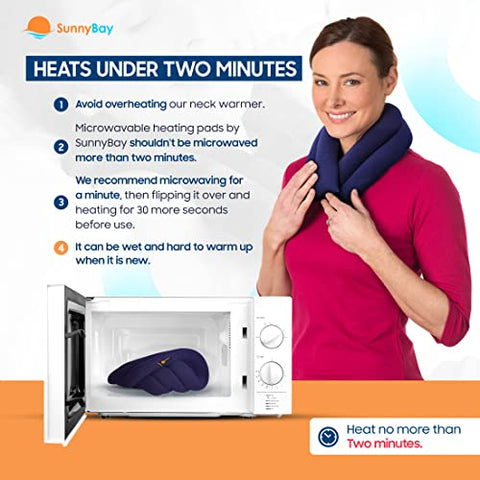 Aquecedor de Micro-ondas SunnyBay para Pescoço e Ombros, Almofada de Aquecimento Versátil para Pescoço, 1,27 kg 66 cm Envoltório de Pescoço Aquecível no Micro-ondas, Terapia Quente ou Fria para Alívio de Dores