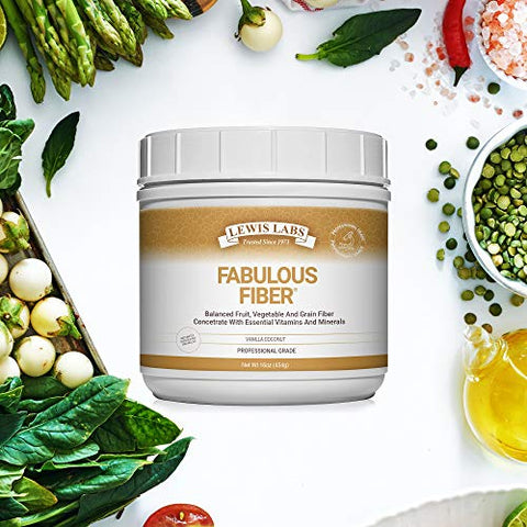 Pó de Fibra Fabuloso Lewis Labs | Delicioso Pó de Fibra Diário de Dissolução Rápida de Frutas e Vegetais | 100g