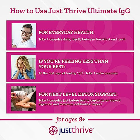 Suplemento de Suporte Imunológico Completo – Fórmula Detox, 120 Cápsulas Vegetais - Just Thrive