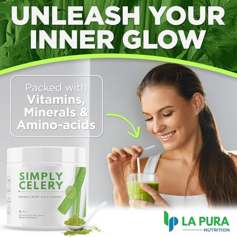 Pó de Aipo Orgânico para Detox e Limpeza – Suporte à Saúde Intestinal – 100g - LaPura