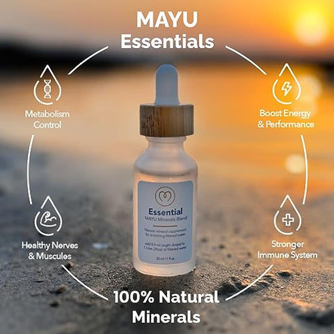 mayu - Mayu Concentrated Ionic Trace Mineral Drops – Rico em Eletrólitos Concentrados: Suplemento de Sódio de Cloreto de Magnésio – Mistura Essencial para Suporte Imunológico – Rico em Nutrientes