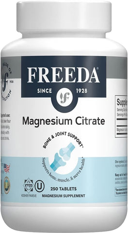 FREEDA - Freeda Magnesium Citrate 400mg – Suplemento de Magnésio Puro em Comprimidos – Mineral de Magnésio em Citrato – Suplemento de Magnésio Citrato – Suplemento Mineral de Magnésio – Magnésio 400mg