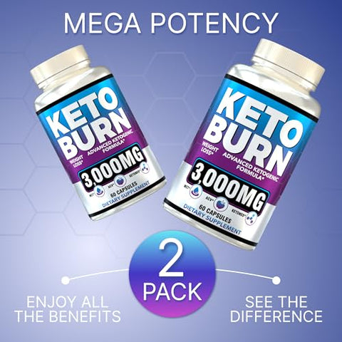 NuttraFaza INC - (2 Pacotes) Pílulas de Dieta Keto – Perda de Peso Avançada – Suplemento Keto para Mulheres e Homens – Vinagre de Maçã – Gomas Gummy Keto ACV – Fabricado nos EUA