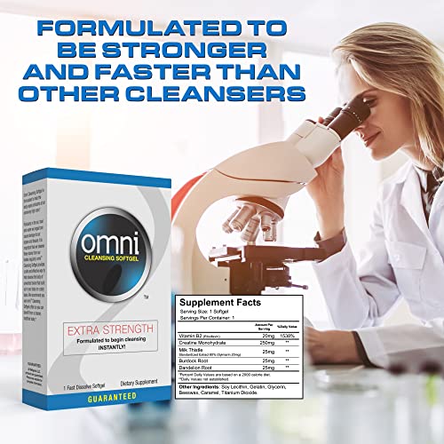 Omni Herbal Cleanse Detox – Softgel Detox Extra Forte – Sistema de Desintoxicação Completa – Limpeza Rápida em Um Dia (2 Pacotes) - Wellgenix