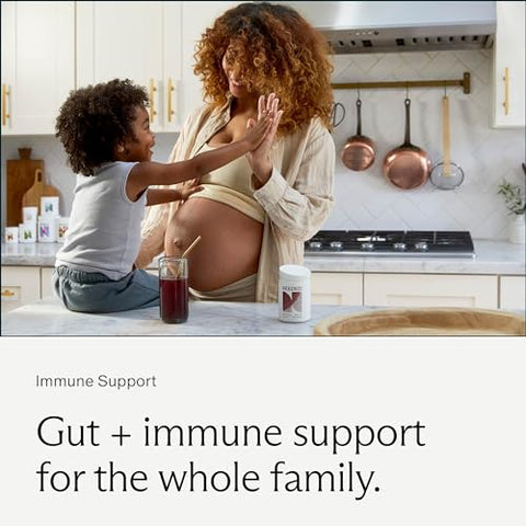 Pó de Suporte Imunológico para Toda a Família – Seguro na Gravidez – Zinco com Sabugueiro – Fácil de Tomar – Marca Immune Support - Needed.