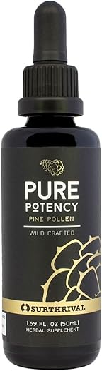 Extrato Puro de Pólen de Pinheiro (50 ml), Aumento de Energia, Equilíbrio Hormonal, Resistência Aprimorada - Surthrival