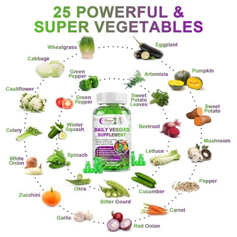 Alliwise - Gomas de Frutas e Legumes Sem Açúcar, Suplemento de Multi-Vitaminas