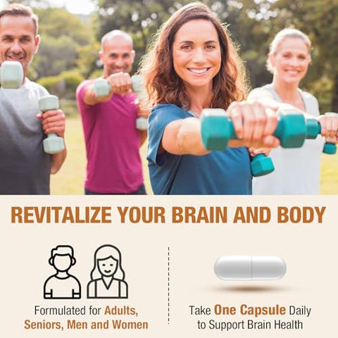 ZenixZephir - Suplemento Cerebral Lipossomal para Memória e Concentração – Plasmalogen com Curcumina | 60 cápsulas de 500mg