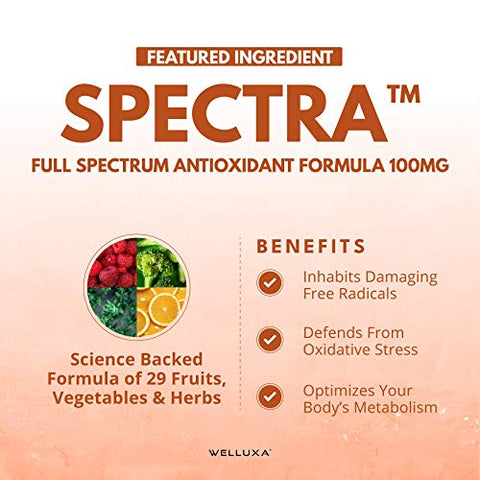 Welluxa - Liposomal Glutationa (Setria® 700 mg) – Suplemento de Glutationa Pura – Absorção Aprimorada – Antioxidante, Desintoxicação, Cardiovascular – 700 mg – Alta Absorção – Não OGM