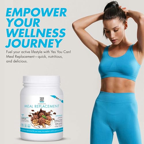Shake Substituto de Refeição Completo – 15 Porções, 20g de Proteína, 0g de Açúcares Adicionados, 21 Vitaminas e Minerais – Shake Nutritivo Tudo-em-Um (Chocolate) - Yes You Can!