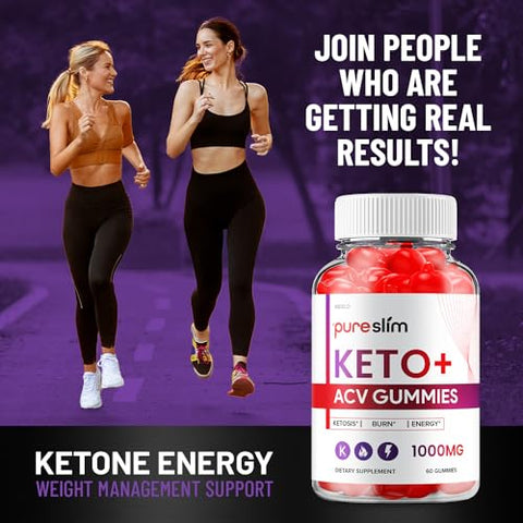 Indelo - Pure Slim Keto ACV Gummies – Fórmula Avançada PureSlim Keto Plus ACV Gummies Vinagre de Maçã Pure Slim Gummies Suplemento Dietético Avaliações Homens Mulheres (60 Gummies)
