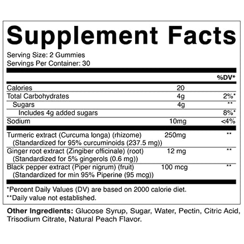 Gomas de Cúrcuma com Gengibre (Embalagem com 2) – 60 gomas - Vitamatic