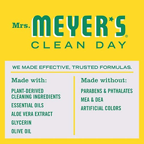 MRS. MEYER'S CLEAN DAY - Sabonete Líquido MRS. MEYER’S CLEAN DAY, Fórmula Biodegradável com Óleos Essenciais, Flor de Madressilva, 12,5 fl. oz – Pacote com 6 unidades