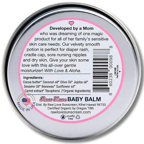 Raw Love Sunscreen - Bálsamo Orgânico para Bebê Raw Love Everyday – Cuidado Diário para Mamães