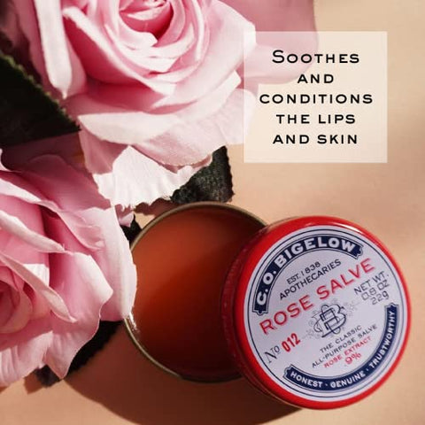 C. O. Bigelow - C.O. Bigelow Bálsamo Labial em Lata, Pack com 3 Unidades de Salva-Rosas para Lábios Ressecados  C.O. Bigelow