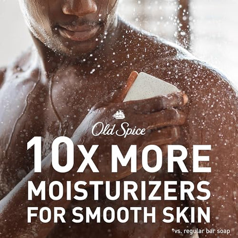Sabonete em Barra Old Spice Premium, Fragrância Blue Agave Fresh Waterfall, 10x Mais Hidratante com Esfoliantes Suaves, 150g
