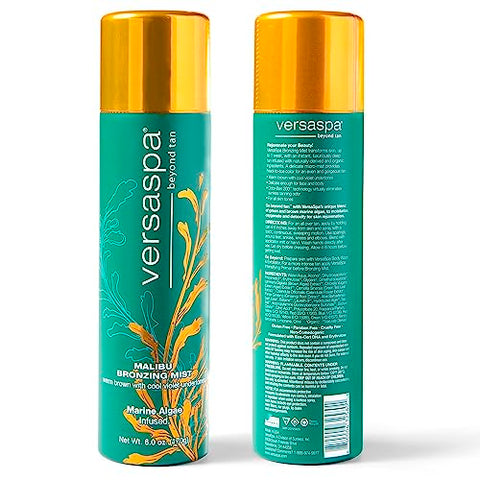 Versa Spa - Bronzeador MALIBU Bronzing Mist Autobronzeador com Tons Quentes de Marrom e Violeta Frio para Corpo e Rosto, 180 ml