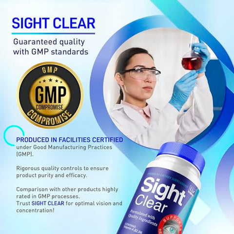 Sight Clear – 5 Pacotes de Cápsulas para Visão Saudável 20/20 – 300 Cápsulas para 150 Dias