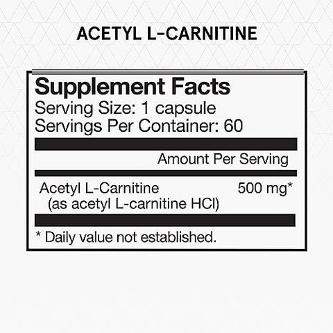 Acetyl-Carnitine: Potente Energia Cerebral, 60 Porções, 500mg/g - Momentous