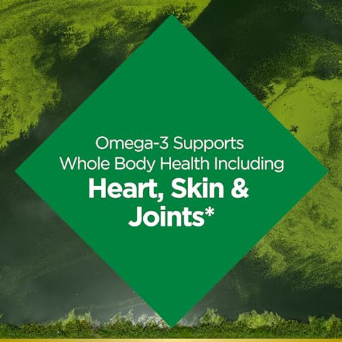 Nature's Bounty - Nature’s Bounty Ômega 3, Suplemento de Ácido Graxo Ômega 3 à Base de Plantas, 520mg, Promove Saúde Integral do Corpo, Incluindo Coração, Pele e Articulações, 30 Cápsulas Vegetarianas, Alternativa ao Óleo de Peixe