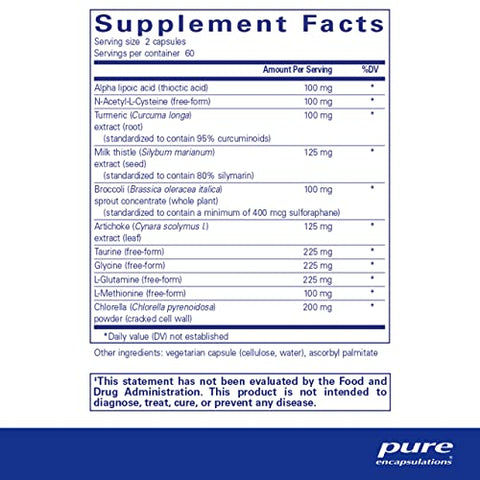 Liver-G.I. Detox – Desintoxicação do Fígado – Limpeza do Fígado – 60 cápsulas - Pure Encapsulations