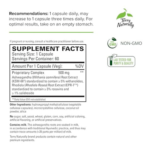 Adaptra – 60 Cápsulas – Ashwagandha: Energia e Equilíbrio Natural - Terry Naturally