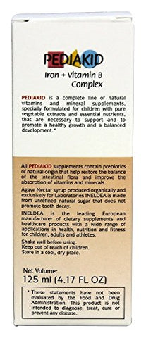 Pediakid - Fórmula Natural de Vitaminas do Complexo B com Ferro – Nova Fórmula, Vitaminas Naturais